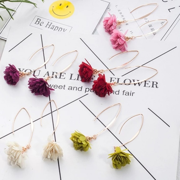 Long Gold and Brown Flower Color Boho Gypsy - Picture 4 of 7